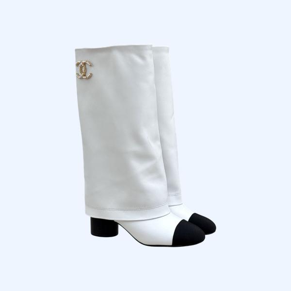 [ Chanel ] 샤넬 진주 CC 롱 부츠