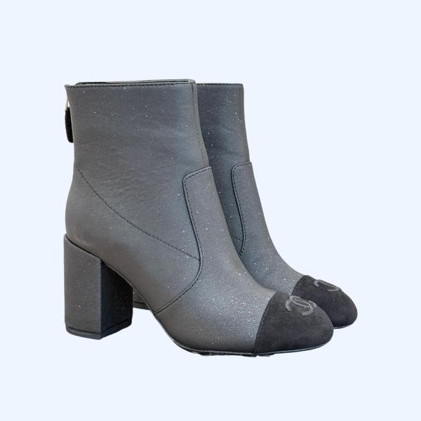 [ Chanel ] 샤넬 통굽 앵클 부츠