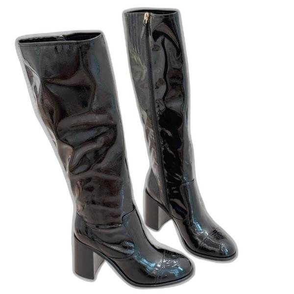 [ Chanel ] 샤넬 배색 통굽 부츠