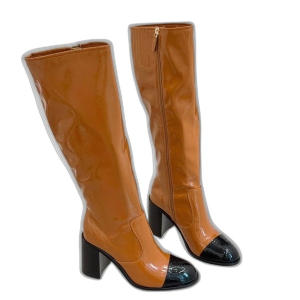 [ Chanel ] 샤넬 배색 통굽 부츠