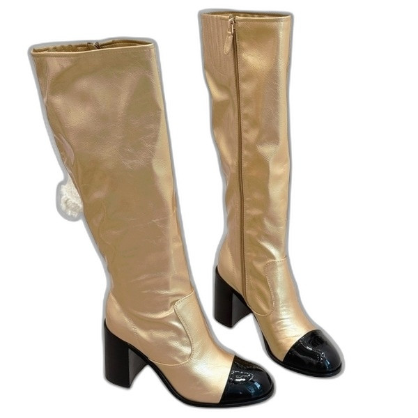 [ Chanel ] 샤넬 배색 통굽 부츠