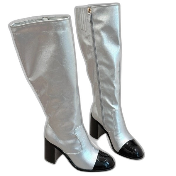 [ Chanel ] 샤넬 배색 통굽 부츠