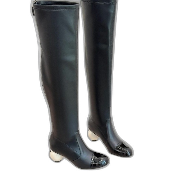 [ Chanel ] 샤넬 CC 진주 굽 부츠