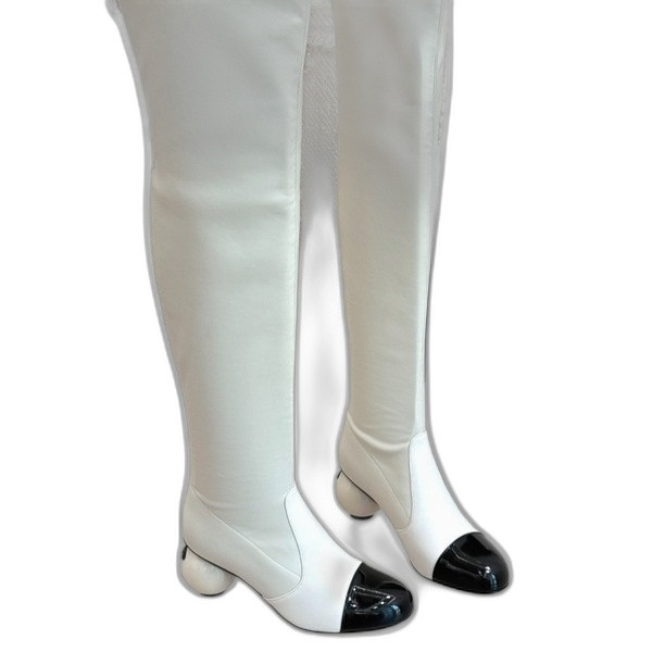 [ Chanel ] 샤넬 CC 진주 굽 부츠