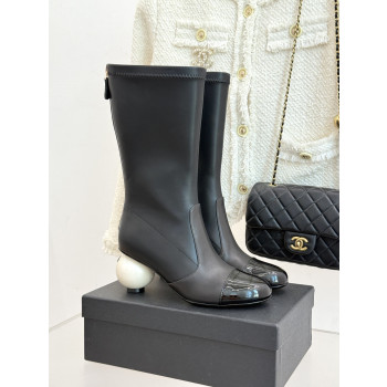 [ Chanel ] 샤넬 CC 진주 굽 부츠