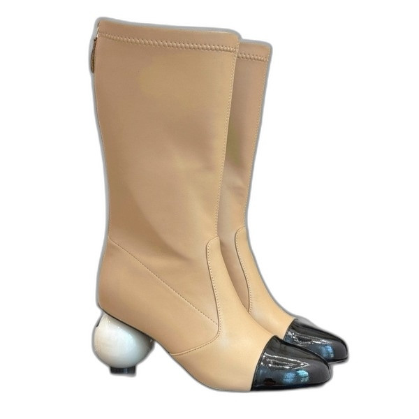 [ Chanel ] 샤넬 CC 진주 굽 부츠