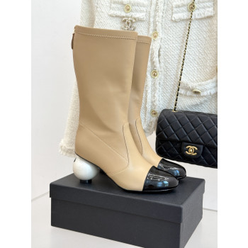 [ Chanel ] 샤넬 CC 진주 굽 부츠