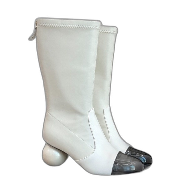 [ Chanel ] 샤넬 CC 진주 굽 부츠