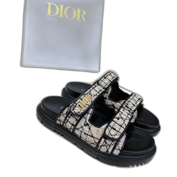 [ 디올 ] 25ss Dioract 벨크로 슬라이드 뮬