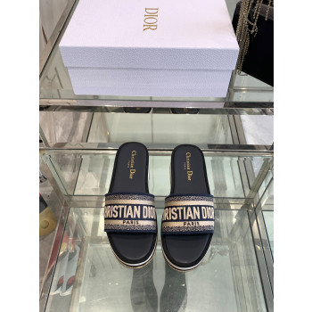 [ 디올 ] 25ss Dway 플랫폼 뮬 (네이비)