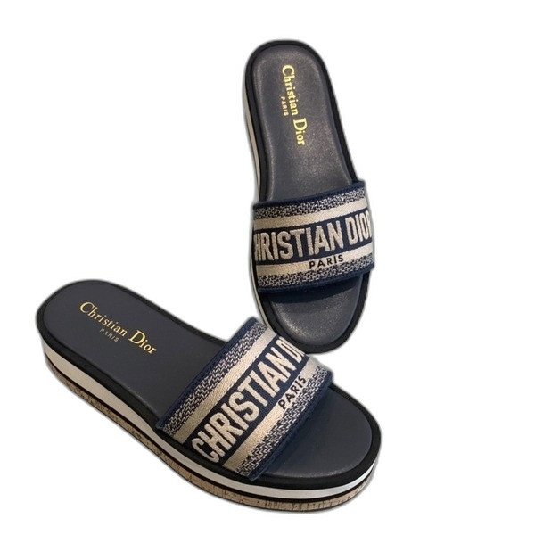 [ 디올 ] 25ss Dway 플랫폼 뮬 (네이비)