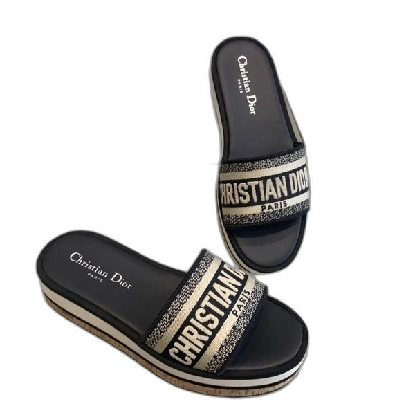 [ 디올 ] 25ss Dway 플랫폼 뮬 (블랙)