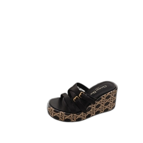 [ Dior ] 디올 L'Amazone 웨지힐 뮬