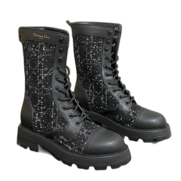 [ Dior ] 디올 트위드 워커 부츠