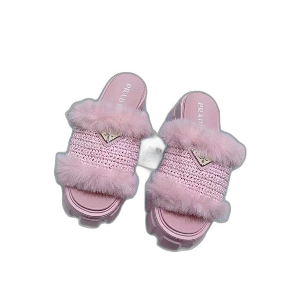 [Prada] 프라다 크로셰 퍼 슬라이드