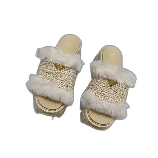 [Prada] 프라다 크로셰 퍼 슬라이드