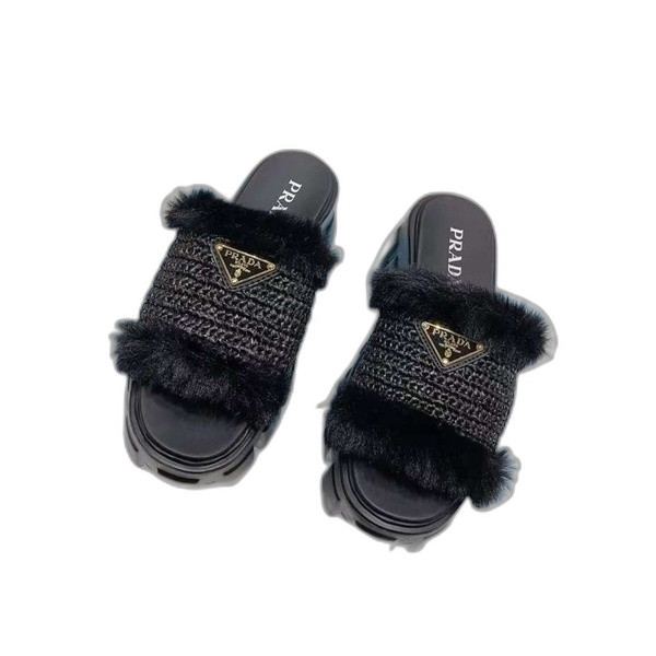 [Prada] 프라다 크로셰 퍼 슬라이드