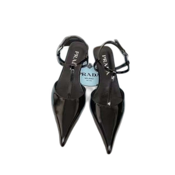 [Prada] 프라다 가죽 슬링백 펌프스