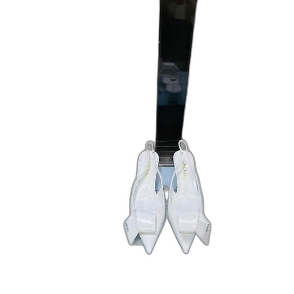 [Prada] 프라다 페이던트 가죽 슬링백 펌프