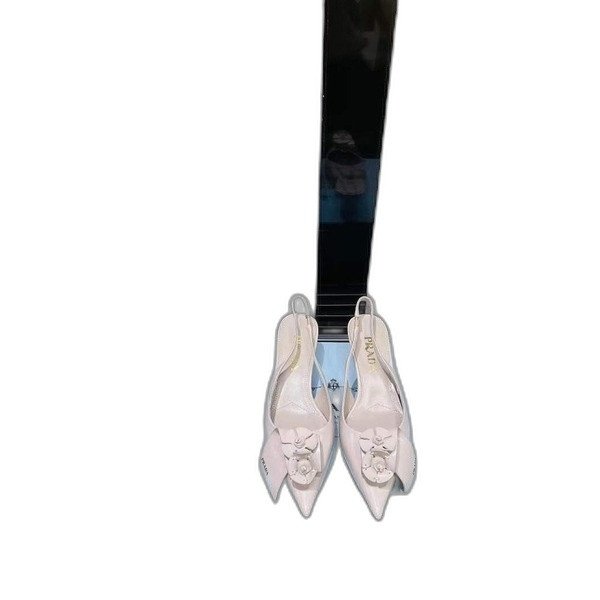 [Prada] 프라다 페이던트 가죽 슬링백 펌프
