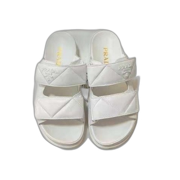 [Prada] 프라다 퀼팅 나파 가죽 슬라이드