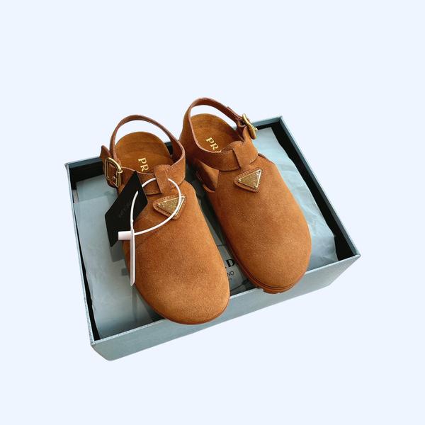 [ Prada ] 프라다 스웨이드 샌들