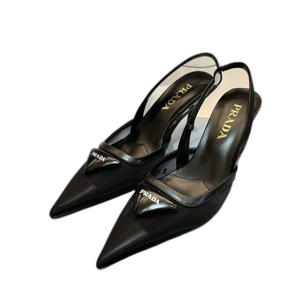 [ 프라다 ] 메시 슬링백 펌프스