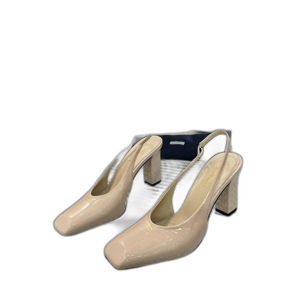 [ 프라다 ] 25 블록 힐 슬링백 펌프스