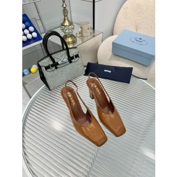 [ 프라다 ] 25 블록 힐 슬링백 펌프스