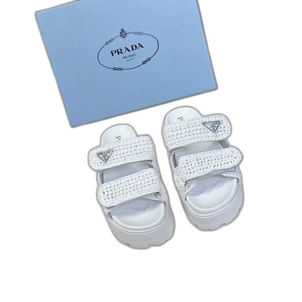 [ Prada ] 프라다 크로셰 슬라이드