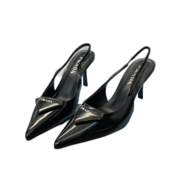 [ Prada ] 프라다 페이던트 가죽 슬링백 펌프스