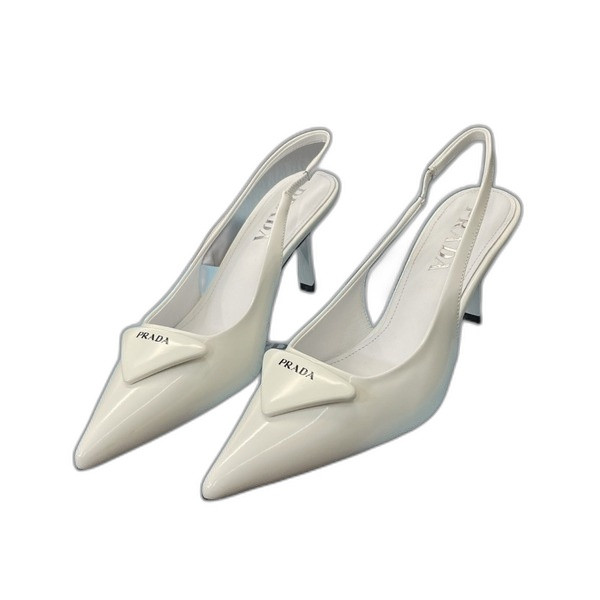 [ Prada ] 프라다 페이던트 가죽 슬링백 펌프스