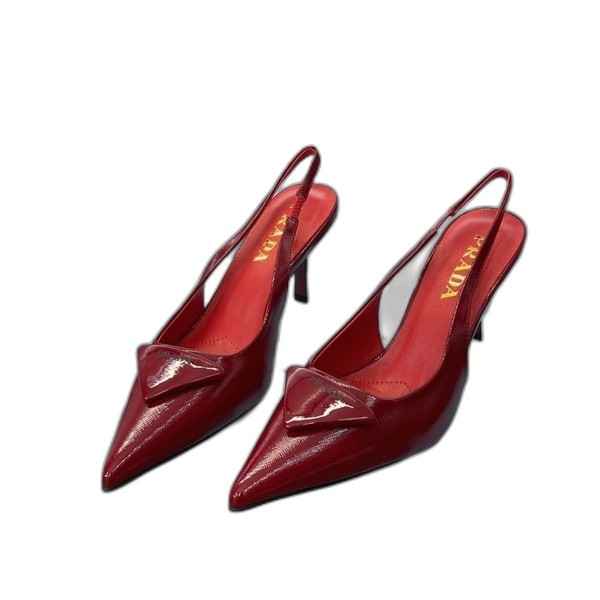 [ Prada ] 프라다 페이던트 가죽 슬링백 펌프스