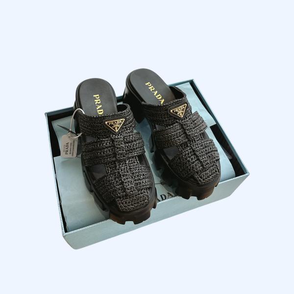 [ Prada ] 프라다 크로셰 뮬