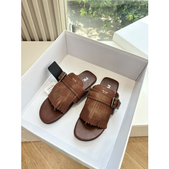 [ Prada ] 프라다 셔플 가죽 통 샌들