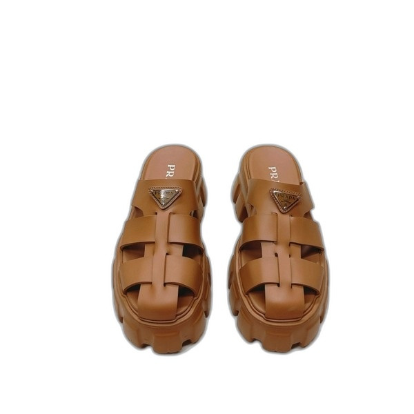 [ Prada ] 프라다 러버 모놀리스 슬라이드