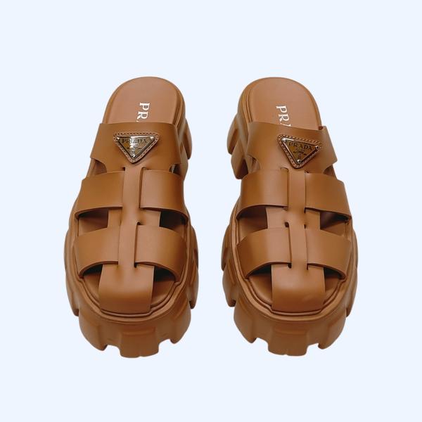 [ Prada ] 프라다 러버 모놀리스 슬라이드