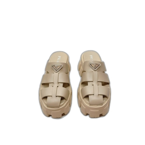 [ Prada ] 프라다 러버 모놀리스 슬라이드