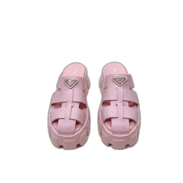 [ Prada ] 프라다 러버 모놀리스 슬라이드