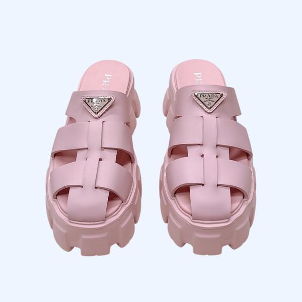 [ Prada ] 프라다 러버 모놀리스 슬라이드