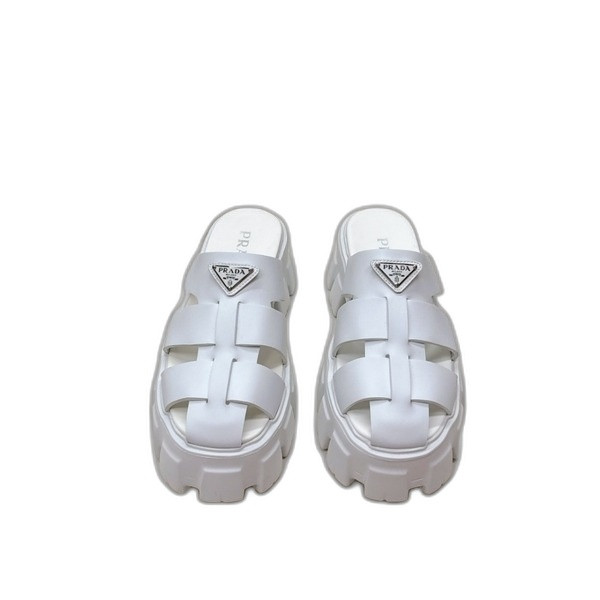 [ Prada ] 프라다 러버 모놀리스 슬라이드