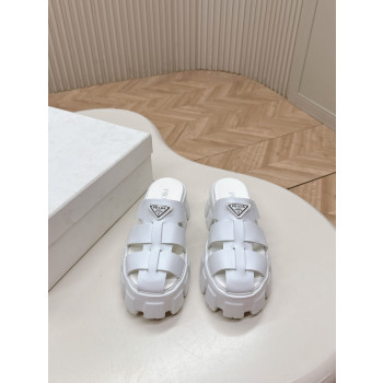 [ Prada ] 프라다 러버 모놀리스 슬라이드