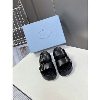 [ Prada ] 프라다 가죽 스트랩 슬라이드