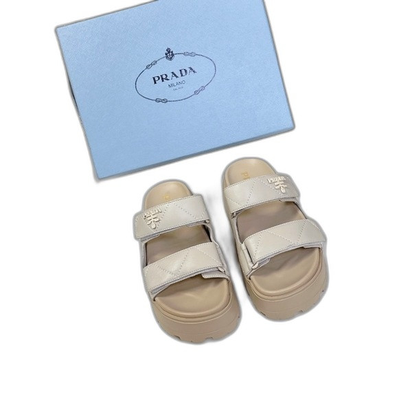 [ Prada ] 프라다 모놀리스 가죽 슬라이드