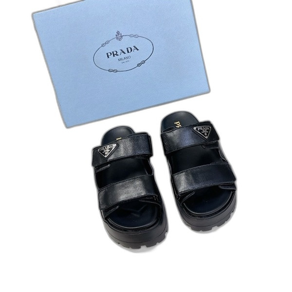 [ Prada ] 프라다 나파 가죽 슬라이드