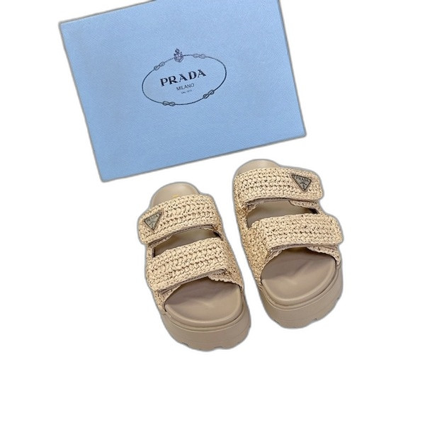 [ Prada ] 프라다 크로셰 슬라이드