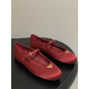 [ Prada ] 프라다 새틴 메리제인 플랫