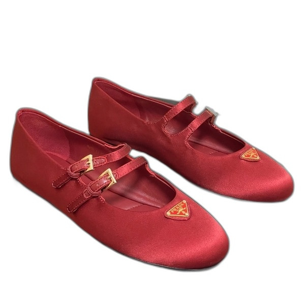 [ Prada ] 프라다 새틴 메리제인 플랫