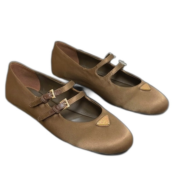 [ Prada ] 프라다 새틴 메리제인 플랫