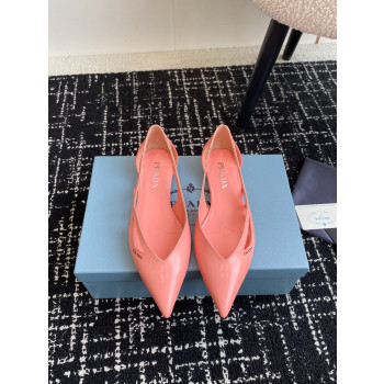 [ 프라다 ] 브러쉬드 레더 컷 아웃 발레리나 슈즈